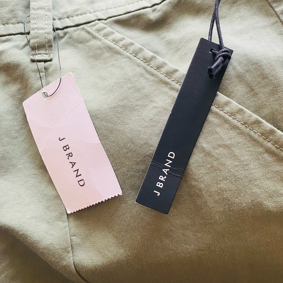 J Brand New Size 31 Athena High Rise Surplus Cotton Linen Pants Veiled Green - Picture 9 of 9